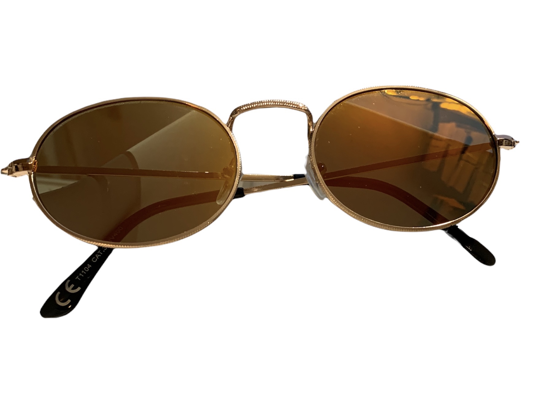 Solbriller Ovale glas - Guld-Orange SOLBRILLER - Znoopy.dk