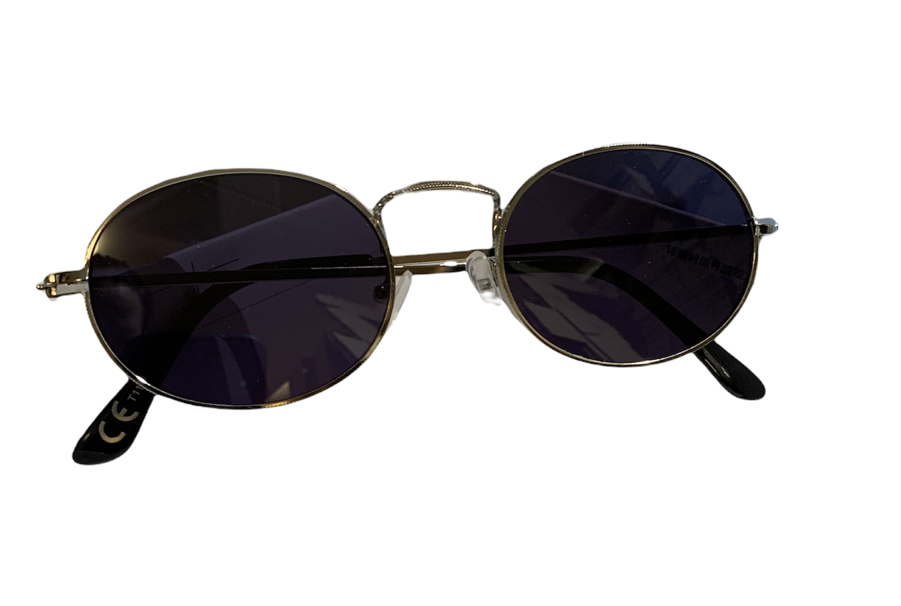 Solbriller Ovale glas Sølv-Sort SOLBRILLER Znoopy.dk