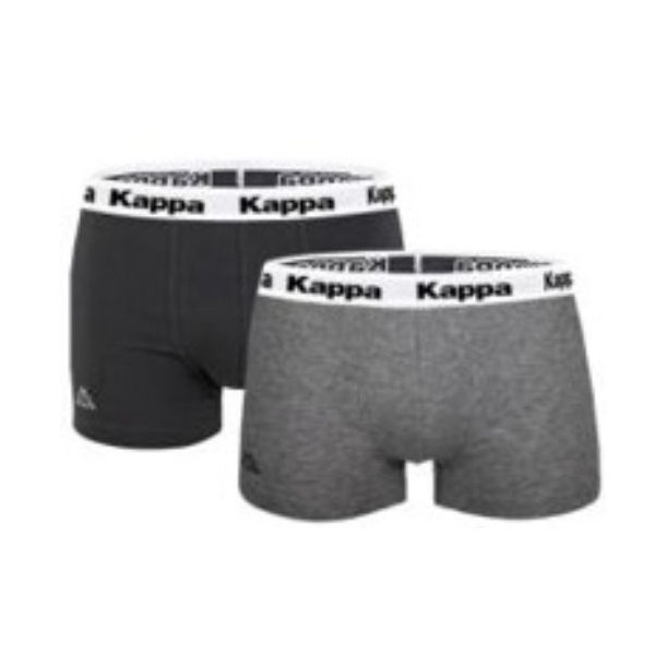 Kappa Boxershorts til børn. 2 pak. Black/Grey/White - - Znoopy.dk