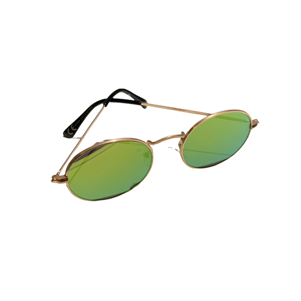 Solbriller Ovale - Guld-Grønpink - SOLBRILLER Znoopy.dk